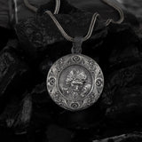 Crowned Christ Medallion Pendant – Sterling Silver Halo - Dagger Forge