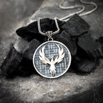 Phoenix Rebirth Sterling Silver Pendant - Dagger Forge