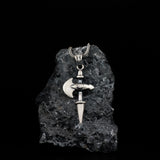 Handcrafted 925 Sterling Silver Axe Pendant - Oxidized Antique Knight Jewelry