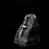 Handcrafted 925 Sterling Silver Axe Pendant - Oxidized Antique Knight Jewelry