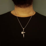 Handcrafted 925 Sterling Silver Axe Pendant - Oxidized Antique Knight Jewelry