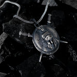 Spartan Warshield Sterling Silver Pendant - Dagger Forge