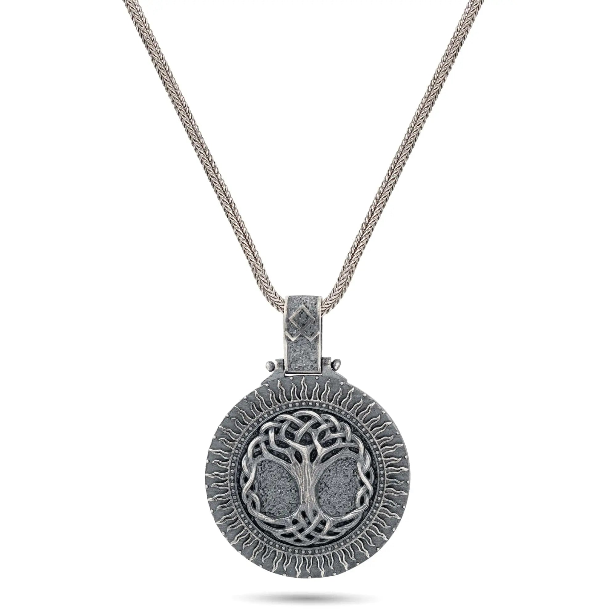 Tree of Life Sterling Silver Pendant – Norse Symbol of Balance - Dagger Forge