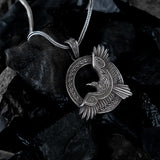 Odin's Raven Pendant - Hugin & Munin Wisdom Medallion