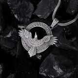 Odin's Raven Pendant - Hugin & Munin Wisdom Medallion