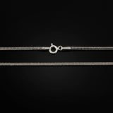 Oxidized Foxtail Chain - Genuine 925 Sterling Silver