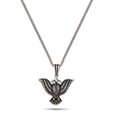 Twin Headed Eagle Charm - Modern Men's Silver Jewelry