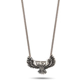 Men's Polished 925 Sterling Silver Flying Eagle Pendant