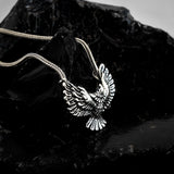 Men's Polished 925 Sterling Silver Flying Eagle Pendant