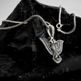 Twin Headed Eagle Charm - Modern Men's Silver Jewelry