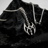 Polished 925 Sterling Silver Double Axe Pendant