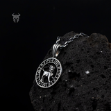 925 Sterling Silver Polished Leo Zodiac Medallion