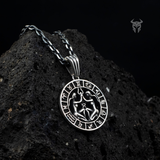 Sterling Silver Gemini Zodiac Medallion Pendant