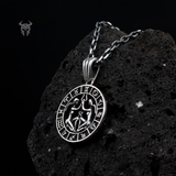 Sterling Silver Gemini Zodiac Medallion Pendant