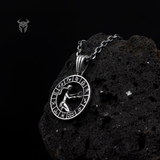 925 Sterling Silver Polished Virgo Zodiac Medallion, Maiden Necklace
