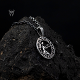 925 Sterling Silver Polished Virgo Zodiac Medallion, Maiden Necklace