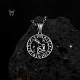 925 Sterling Silver Polished Aquarius Zodiac Medallion, Men's Astrology Pendant