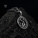 925 Sterling Silver Polished Aquarius Zodiac Medallion, Men's Astrology Pendant