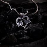 Heart of the Dragon – Twin Dragon Silver Pendant Necklace