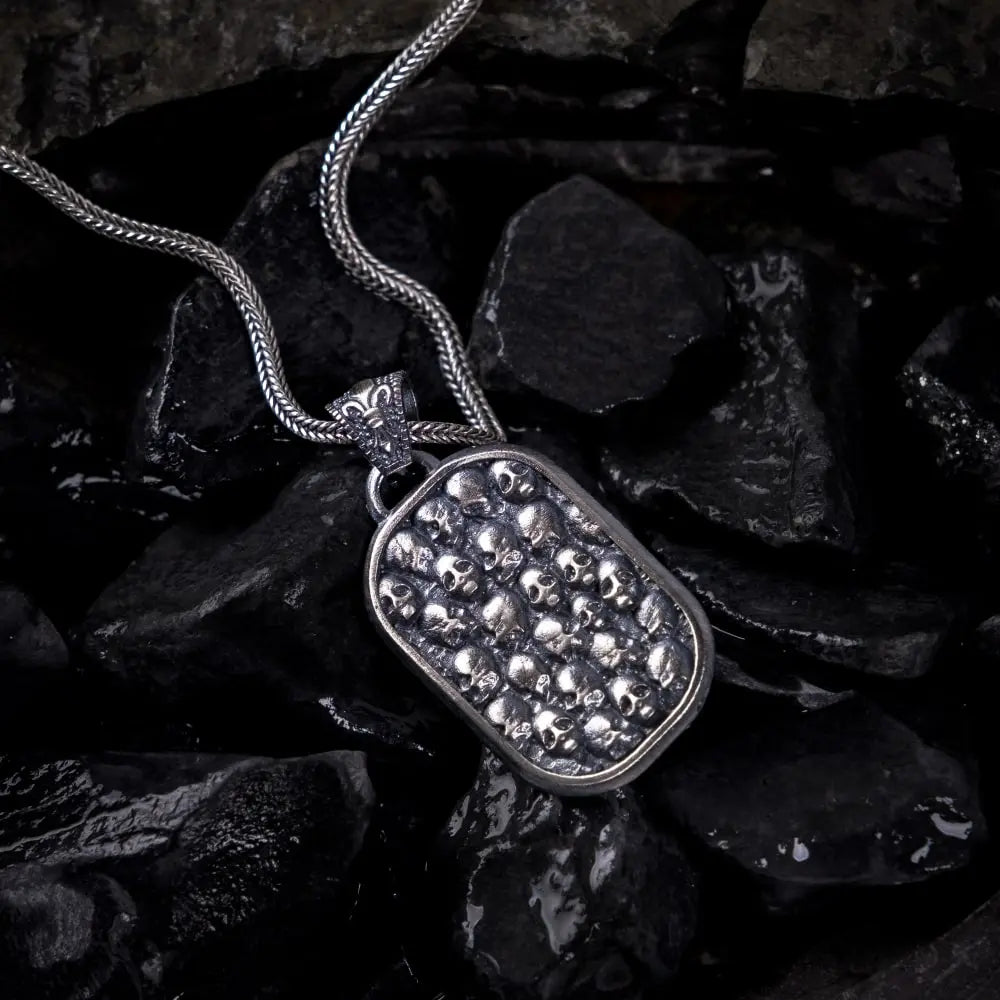 Legion of Skulls – Silver Gothic Pendant Necklace