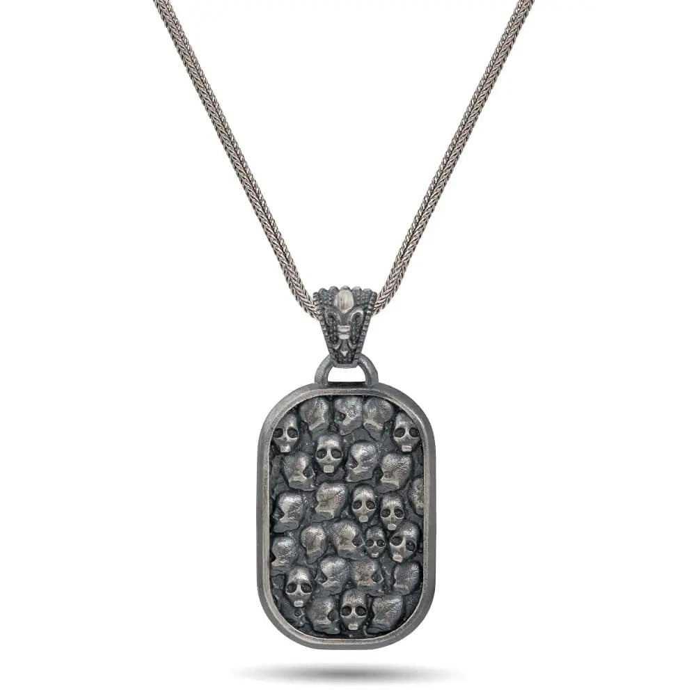 Legion of Skulls – Silver Gothic Pendant Necklace