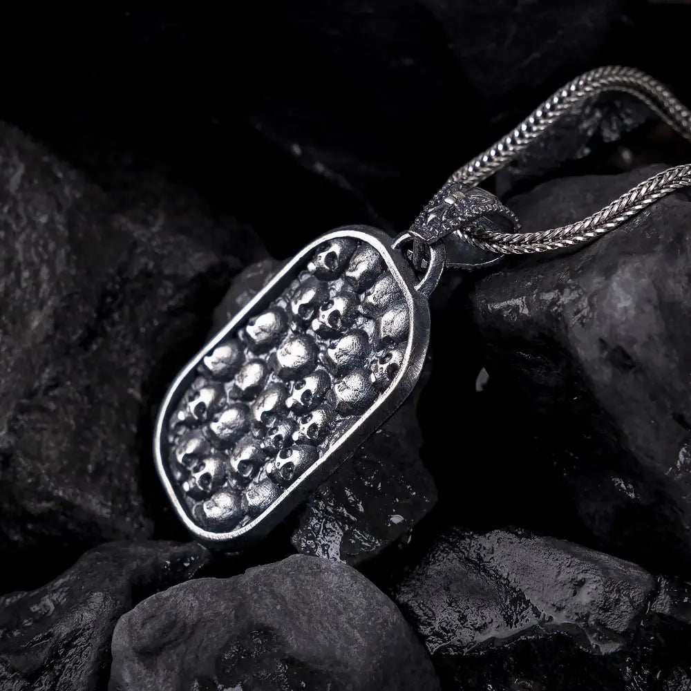 Legion of Skulls – Silver Gothic Pendant Necklace