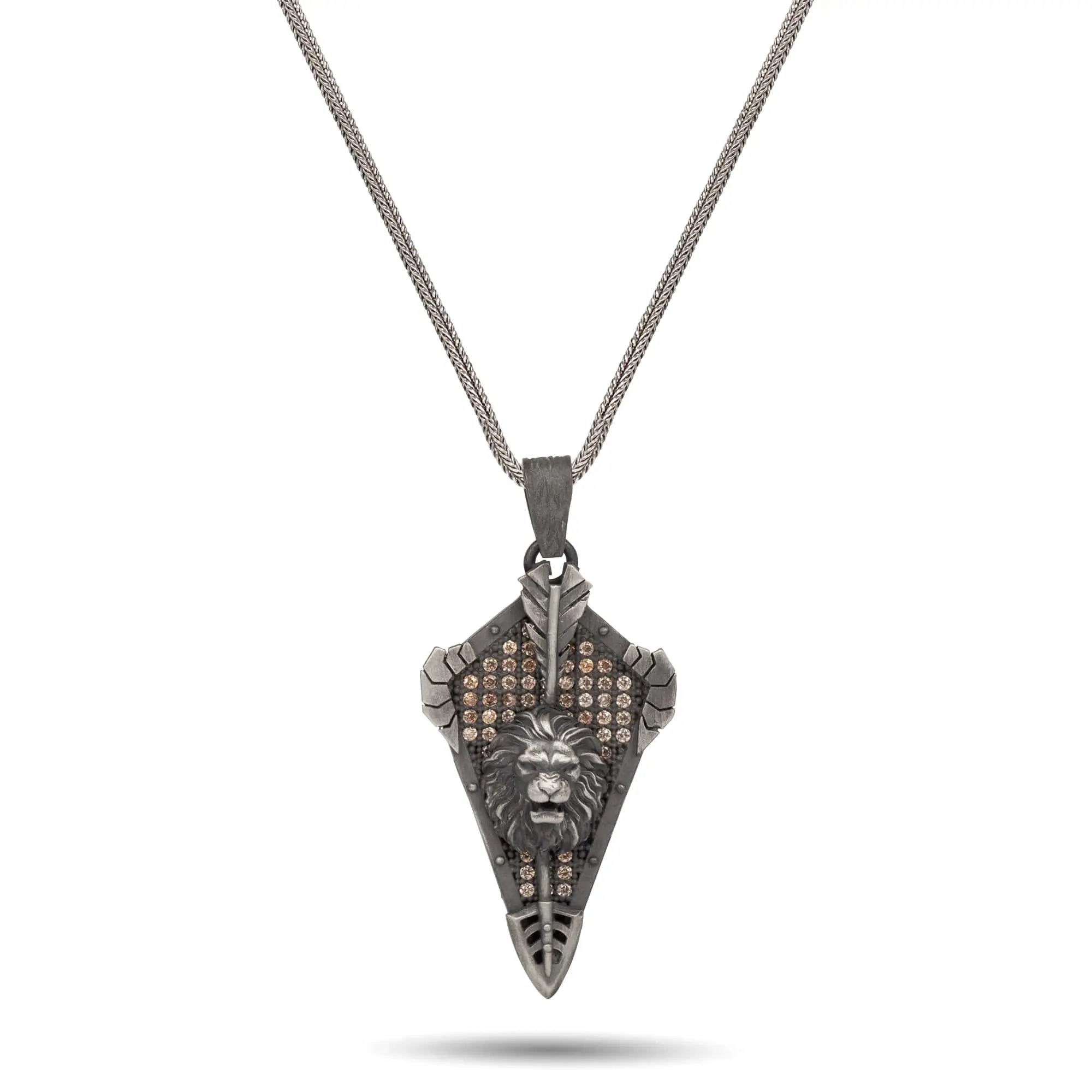 Lionheart Guardian Shield Pendant - Dagger Forge