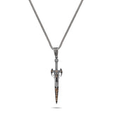 The Zircon-Paved Warrior Sword Pendant - Honor & Discipline