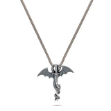 Blade of the Wyrm – Silver Gothic Dragon Sword Pendant