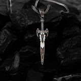 The Zircon-Paved Warrior Sword Pendant - Honor & Discipline