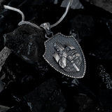 The Knight's Vow Shield Pendant - Honor & Unwavering Defense
