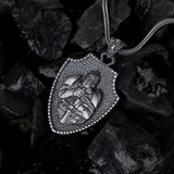 The Knight's Vow Shield Pendant - Honor & Unwavering Defense