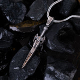 The Zircon-Paved Warrior Sword Pendant - Honor & Discipline