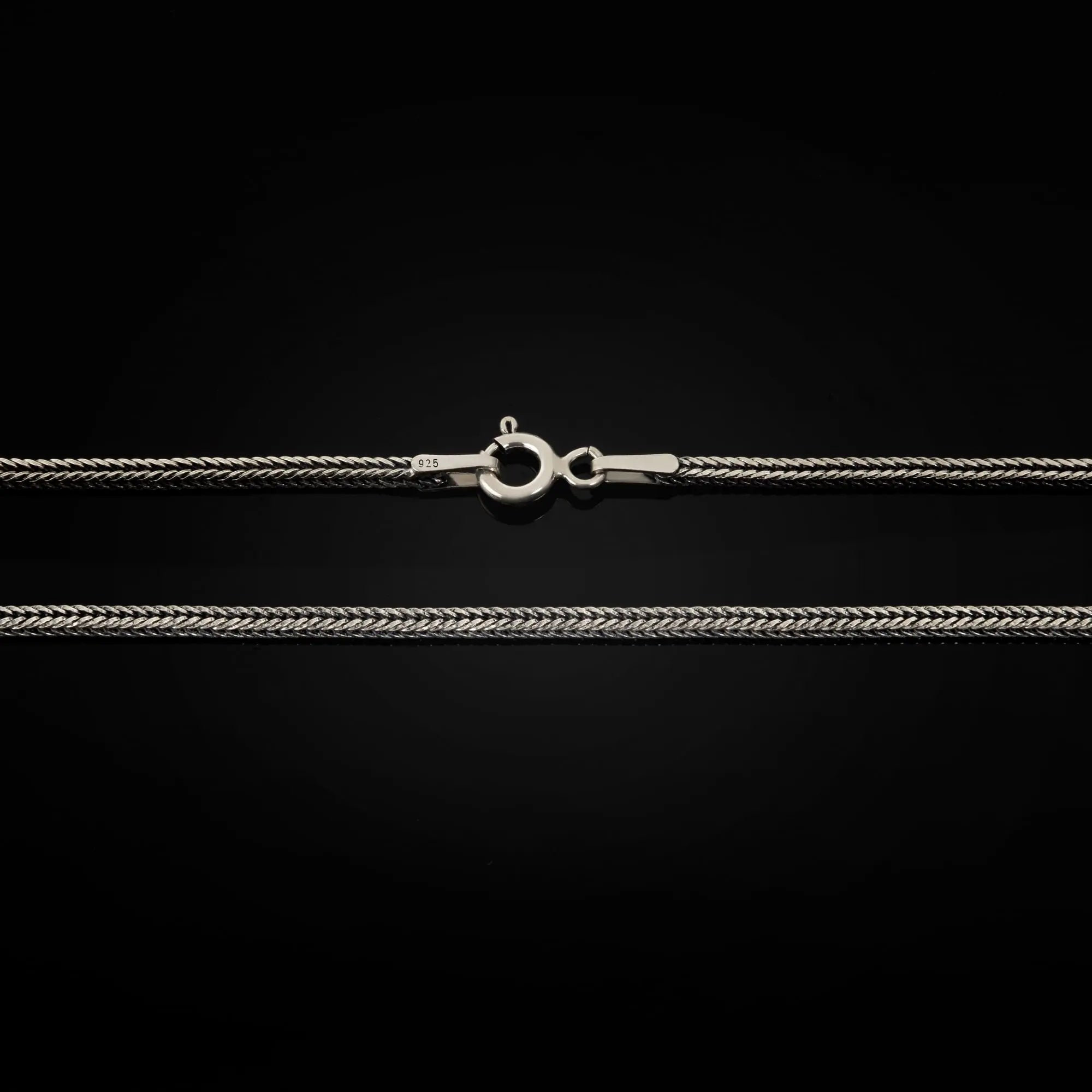 Oxidized 925K Sterling Silver Wheat Chain - Dagger Forge