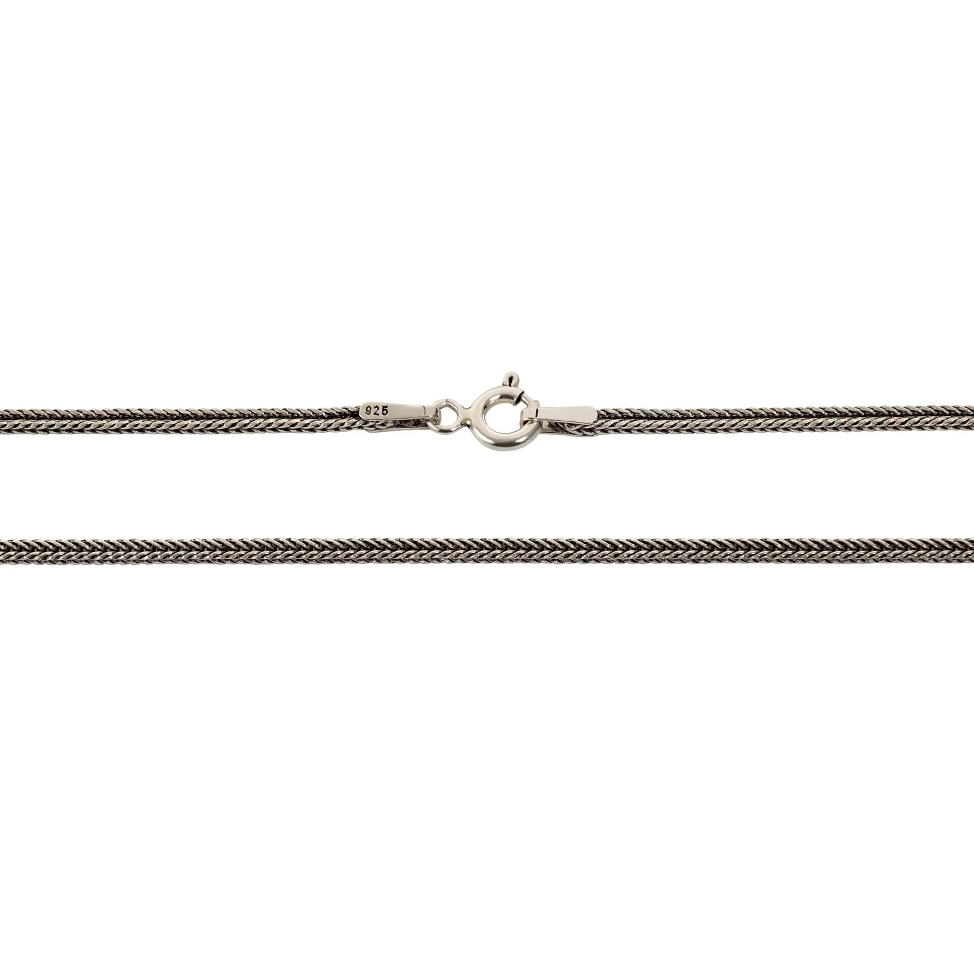 Oxidized 925K Sterling Silver Wheat Chain - Dagger Forge