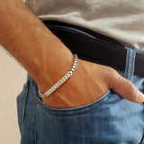 The Apex Chevron Men's Silver Bracelet