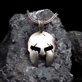 The Battle-Worn Spartan Helmet Pendant - Resilience & Valor