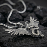 Sterling Silver Eagle and Serpent Pendant