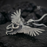 Sterling Silver Eagle and Serpent Pendant