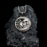 The Moon Skull & Sun Medallion - Cosmic Balance & Memento Mori