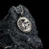The Moon Skull & Sun Medallion - Cosmic Balance & Memento Mori