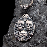 The Three Wise Skulls Medallion - See, Hear, Speak No Evil