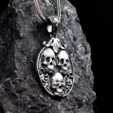 The Three Wise Skulls Medallion - See, Hear, Speak No Evil
