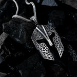 Spartan Mosaic Helmet Sterling Silver Pendant - Dagger Forge