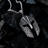 Spartan Mosaic Helmet Sterling Silver Pendant - Dagger Forge