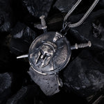 Spartan Warshield Sterling Silver Pendant - Dagger Forge