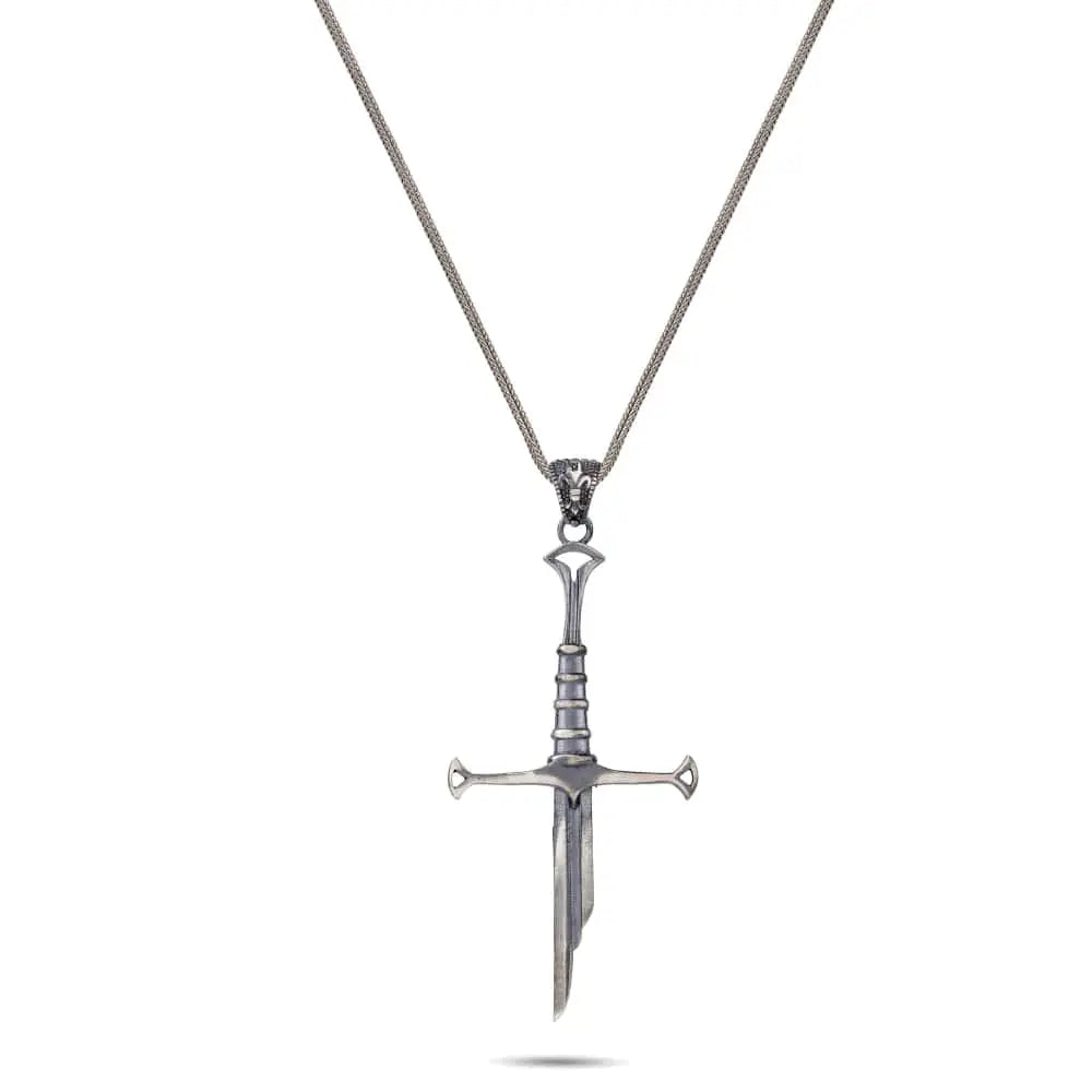 The Blackblade – Gothic Sword Silver Necklace