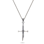 The Blackblade – Gothic Sword Silver Necklace