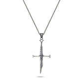 The Blackblade – Gothic Sword Silver Necklace