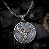 The Eternal Flame – Silver Phoenix Pendant Necklace